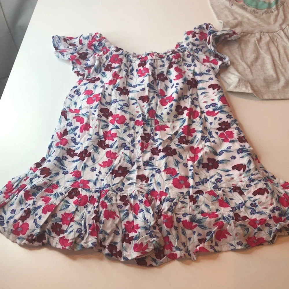 Little Girl 2T Bundle of 10 Pieces dresses tops Shorts leggings jeans hat EUC